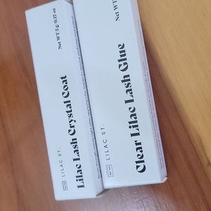 Lilac St lash glue and crystal coat NIB